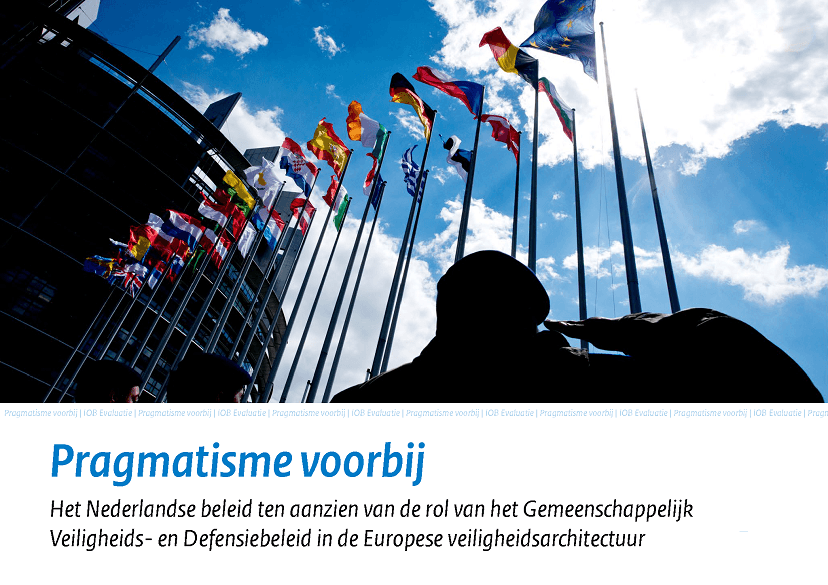 Cover: Pragmatisme voorbij. Het Nederlandse beleid ten aanzien van de rol van het Gemeenschappelijk Veiligheids- en Defensiebeleid in de Europese veiligheidsarchitectuur