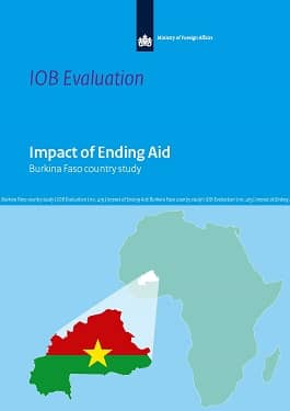 Cover van het rapport Impact of Ending Aid, landenstudie Burkina Faso