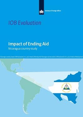 Cover van het rapport Impact of Ending Aid, landenstudie Nicaragua