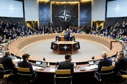 Vergadering van de Noord Atlantische Raad op 17 oktober 2024 in Brussel