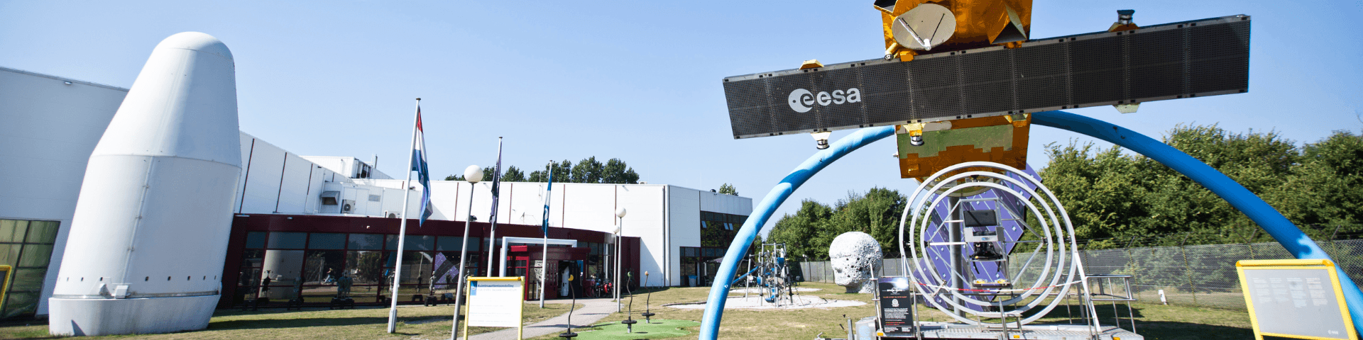 Ingang ESA/ESTEC in Noordwijk, Nederland