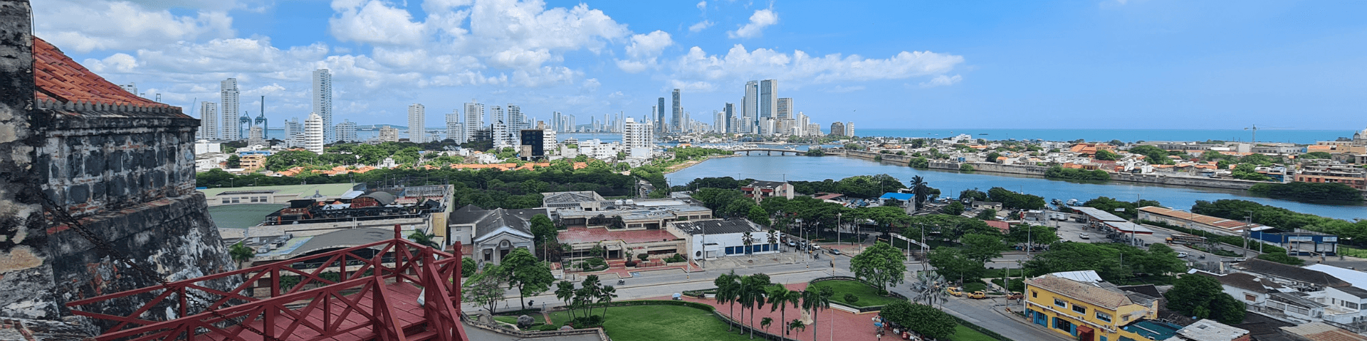 Uitzicht op Cartagena