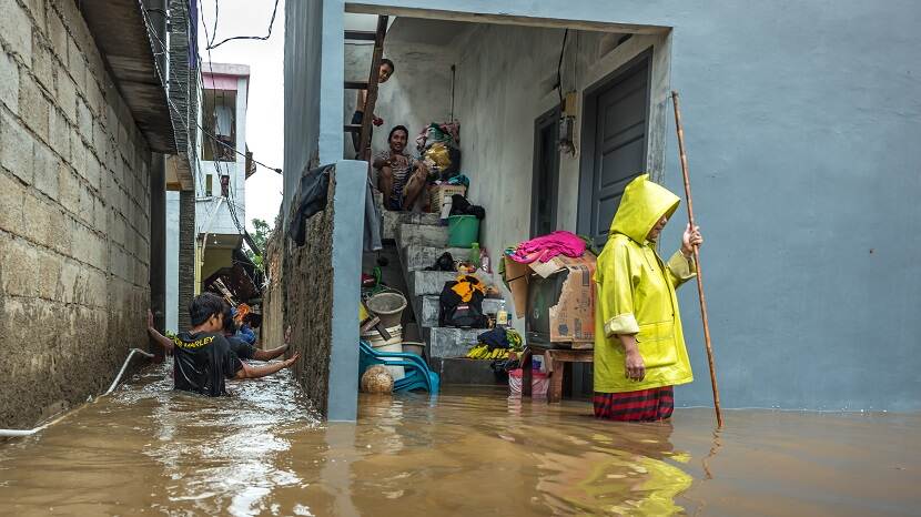 Overstromingen in Jakarta, Indonesië
